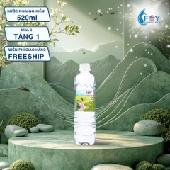 COMBO 3 TẶNG 1 - Nước khoáng ion kiềm chai 520ml FOY Artist tặng 1 phần quà