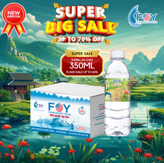 Nước khoáng ion kiềm 350ml FOY Artist (Thùng 24 chai)
