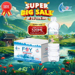Nước khoáng ion kiềm 520ml FOY Artist (Thùng 24 chai)
