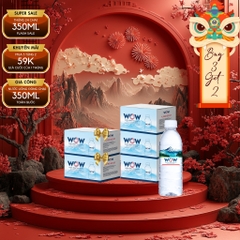 COMBO 3 TẶNG 2 Nước tinh khiết đóng chai 350ml WOW