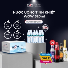 Thùng 24 chai WOW nước uống tinh khiết 520ml