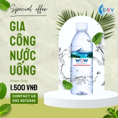 Gia công nước tinh khiết đóng chai 350ml