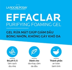 Sữa rửa mặt ngừa mụn La Roche-Posay Effaclar Purifying Foaming Gel 200ml