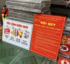 BỘ BẢNG NỘI QUY TIÊU LỆNH PCCC KHÔNG RỈ