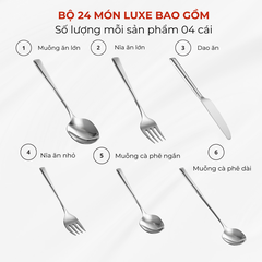 BỘ LUXE 24 MÓN (6 sản phẩm x 4 cái)