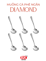 MUỖNG CÀ PHÊ NGẮN DIAMOND (Set 6 cái)