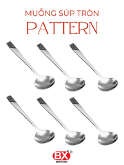 MUỖNG SÚP TRÒN PATTERN (Set 6 cái)