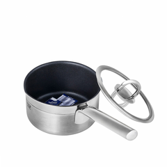 QUÁNH CHỐNG DÍNH INOX 3 LỚP BẾP XINH - CÓ 1 MỎ RÓT (14x8cm)