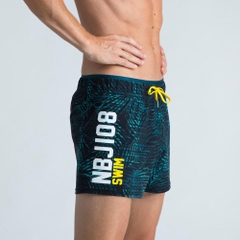 Quần short bơi 100 cho nam - Họa tiết lá cây