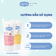 Kem Đánh Răng Bebble Vị Chuối Bebble - Kem đánh răng an toàn khi nuốt phải