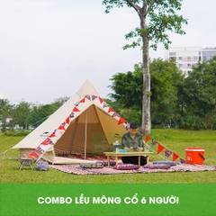 Thuê lều cắm trại - Combo lều Mông Cổ 6 người