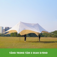 Tăng trung tâm - Mái che hoa sen 2 đỉnh D-Tend