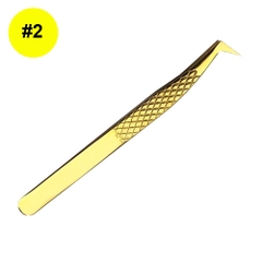 Eyelash Extension Tweezers Gold Premium - Code #2