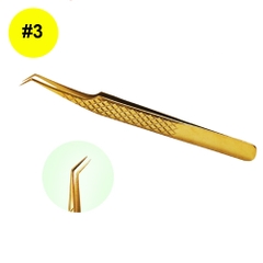 Eyelash Extension Tweezers Gold Premium - Code #3