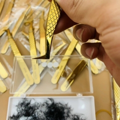 Eyelash Extension Tweezers Gold Premium - Code #1