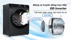 Máy giặt Aqua inverter 11 kg AQD-D1103G.BK