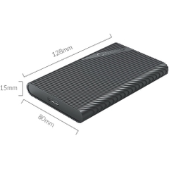 Hộp ổ cứng 2.5 inch Orico 2521U3 (2521U3-BK) SATA 3 USB 3.0