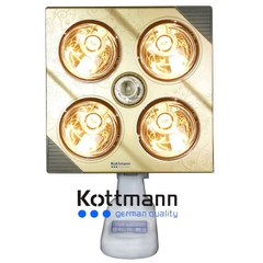 Đèn Sưởi Nhà Tắm Kottmann K4BG - 4 Bóng - Treo tường (1140W - BH 3 năm)
