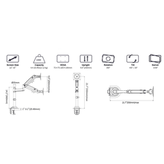 Giá treo màn hình North Bayou H100 (1 màn hình/ 22inch - 35inch/ Đen/ Gắn bàn)