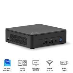 Mini PC ASUS NUC13ANHi7 MR8100 ( Core i7-1360P | DDR4 3200Mhz | SSD NVMe | Support 8K | WiFi 6E | Bluetooth 5.3 | Thunderbolt 4 | Đen) Intel NUC 13 Pro Arena Canyon RNUC13ANHI70000