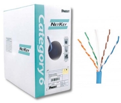 Cáp mạng Panduit Cat6 U/UTP cable, blue, CM, 305m tốc độ lên đến 1Gbps,  CM, 24 AWG, dài 305 mét/cuộn (NUC6C04BU-FE)