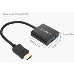 Bộ Chuyển HDMI Sang VGA Orico DHTV-C20-BK