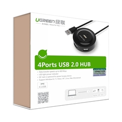 Bộ chia 4 cổng USB 2.0 (Đen) Ugreen 20277