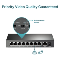 Switch Để Bàn 9 Cổng 10/100Mbps với 8 Cổng PoE+ TP-Link TL-SF1009P
