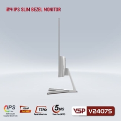 Màn hình phẳng VSP V2407S màu trắng IPS 5ms 75Hz hạn chế ánh sáng xanh