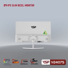 Màn hình phẳng VSP V2407S màu trắng IPS 5ms 75Hz hạn chế ánh sáng xanh