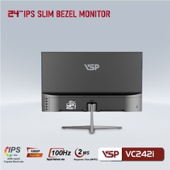 Màn hình VSP IPS 24inch VC242i - 100Hz - 2Ms - Đen