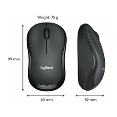 Chuột quang không dây Logitech M185 - Xám