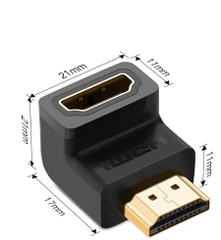 Đầu nối HDMI Ugreen 20109 vuông góc 90 độ (bẻ xuống)