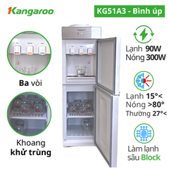 Cây nước nóng lạnh KG51A3, Block, 3 vòi - Nóng, lạnh, thường