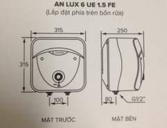 Bình nóng lạnh Ariston ANDRIS LUX 6UE (6 lít - lắp trên bồn rửa)