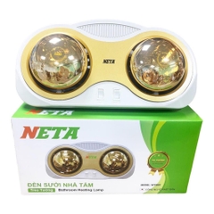 Đèn sưởi nhà tắm 2 bóng cong Neta NT2B01  (Công suất 550w)