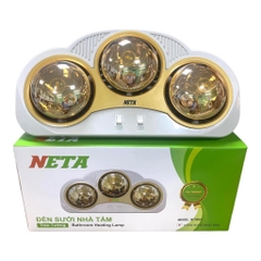 Đèn sưởi nhà tắm 3 bóng cong Neta NT3B01  (Công suất 825w)