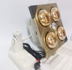 Đèn Sưởi Nhà Tắm Kottmann K4BG - 4 Bóng - Treo tường (1140W - BH 3 năm)