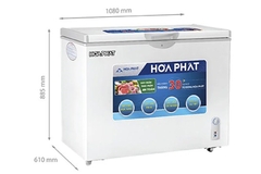 Tủ đông Hòa Phát - 252 lít - dàn Đồng - HPF AD6252