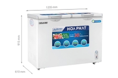 Tủ đông Hòa Phát inverter - 245 lít - 2 ngăn - dàn Đồng - HPF BD8245