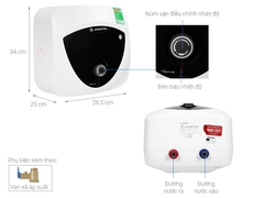 Bình nóng lạnh Ariston ANDRIS LUX 6UE (6 lít - lắp trên bồn rửa)