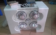 Đèn sưởi nhà tắm 4 bóng âm trần kết hợp quạt thông gió HANS H4B (1180W)
