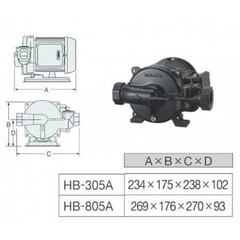 Máy bơm tăng áp điện tử Hanil HB 305A (300w) - Nhập khẩu Hàn Quốc