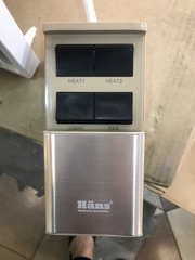Đèn sưởi nhà tắm 4 bóng âm trần kết hợp quạt thông gió HANS H4B (1180W)