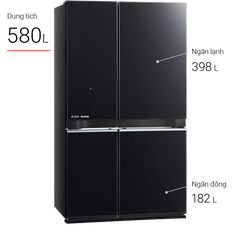 Tủ lạnh Mitsubishi Electric Inverter 580 lít MR-LA72ER-GBK-V Đen