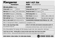 Máy hút ẩm Kangaroo KGDH16 (16 lít/ ngày - 32m2)