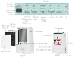 Máy hút ẩm Sharp DW-E16FA-W