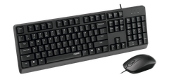 Bộ Bàn Phím Chuột Có Dây Rapoo NX1500 - Màu Đen, Full Size, 1000DPI