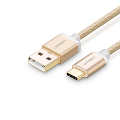 Cáp USB-C, Cáp USB Type-C to USB 2.0 2M UGREEN 20862 Gold Rose Cao cấp