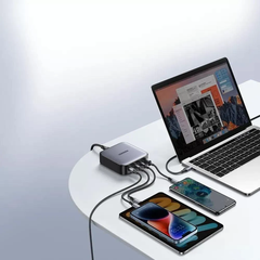 Củ sạc 2 cổng USB-C và 2 USB Nexode công nghệ GaN 100W màu đen Ugreen 90928